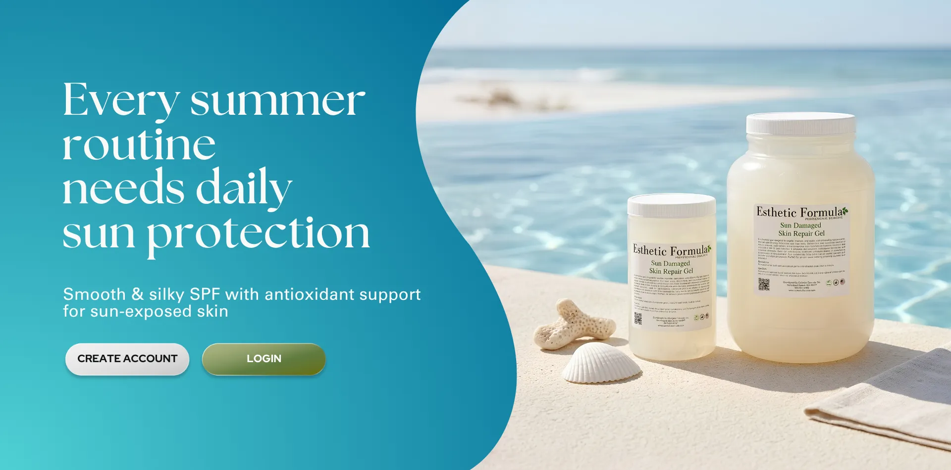 Esthetic Formula skincare product promotional banner 1