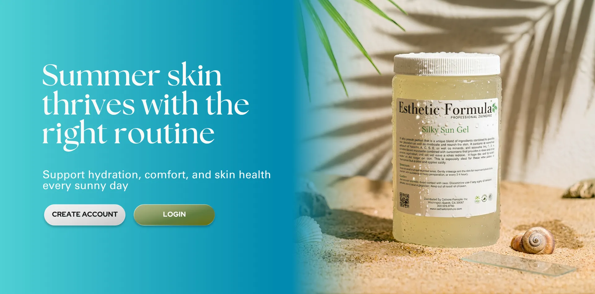 Esthetic Formula skincare product promotional banner 1
